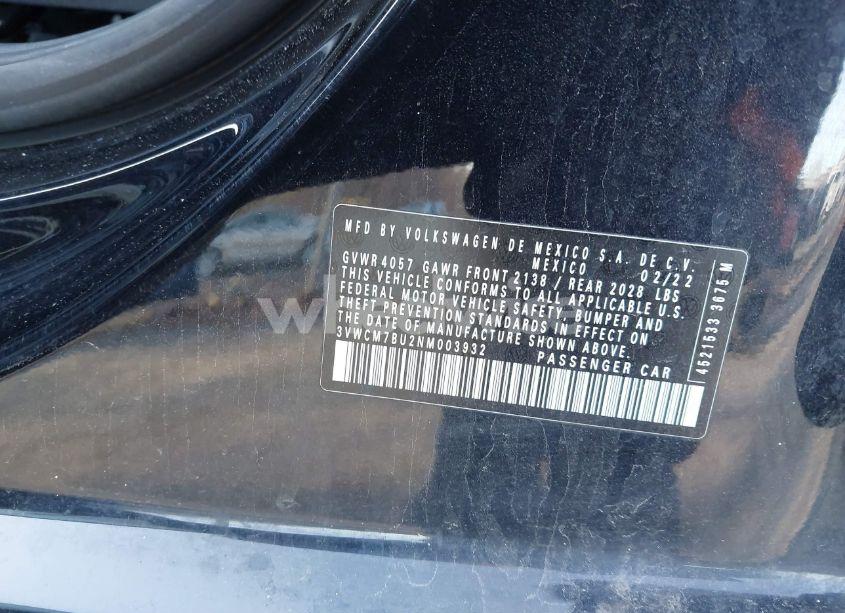 Photo 9 of 2022 Volkswagen Jetta 1.5T S (VIN 3VWCM7BU2NM003932)