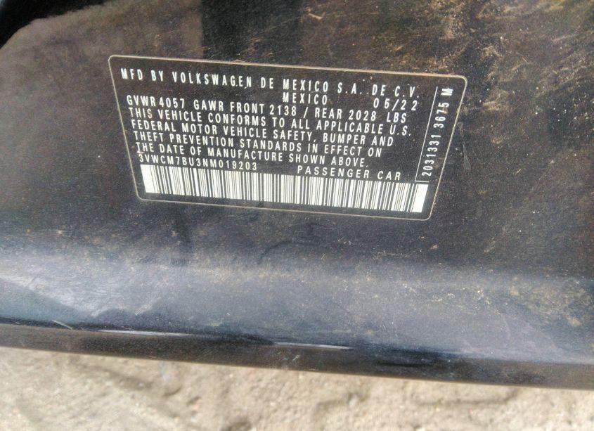 Photo 9 of 2022 Volkswagen Jetta 1.5T S (VIN 3VWCM7BU3NM019203)