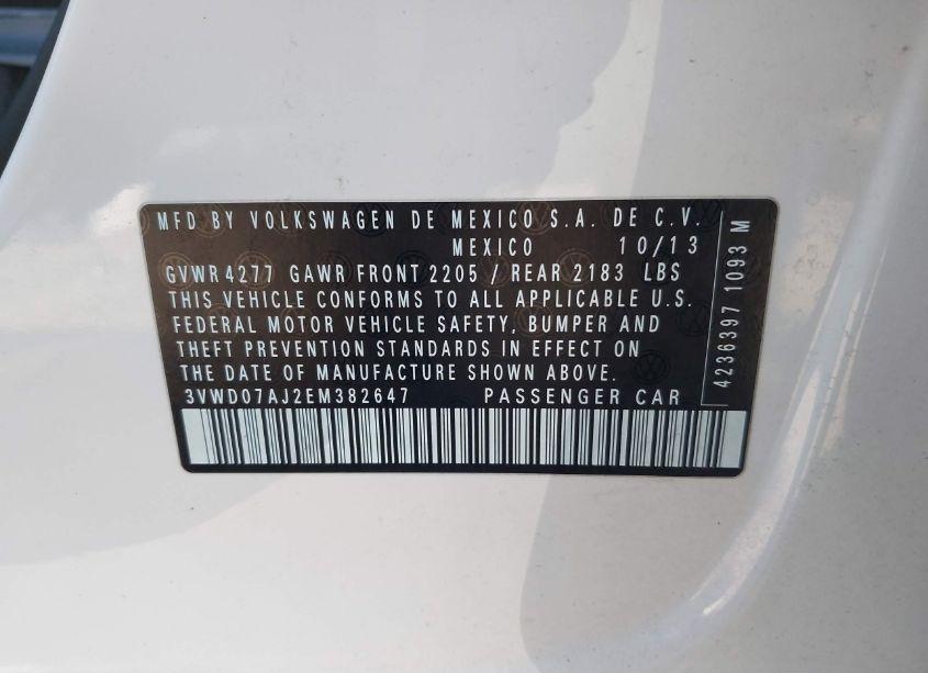 Photo 9 of 2014 Volkswagen Jetta 1.8T SE (VIN 3VWD07AJ2EM382647)