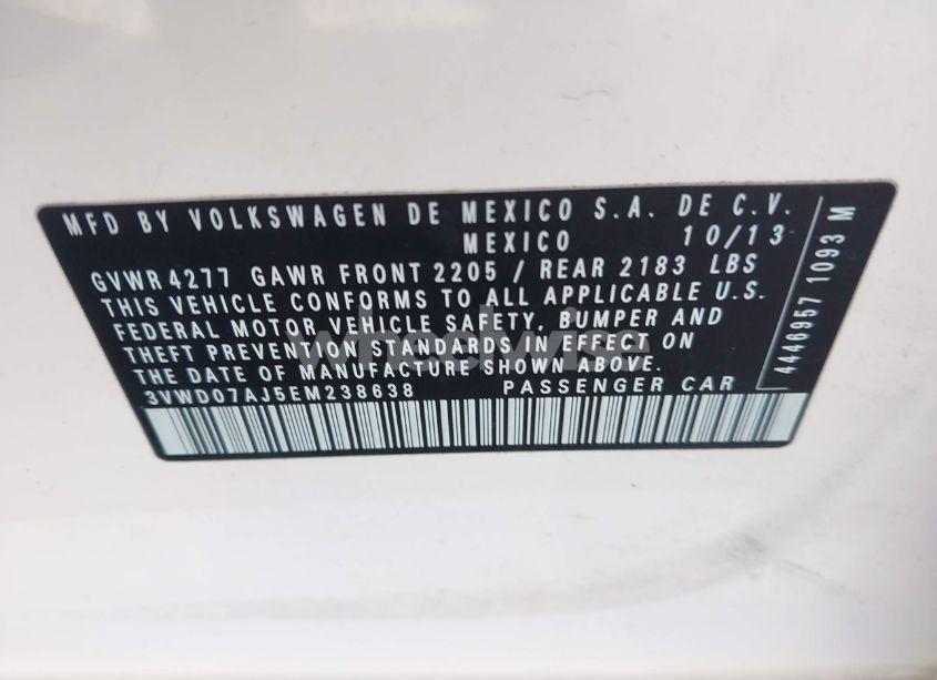 Photo 9 of 2014 Volkswagen Jetta 1.8T SE (VIN 3VWD07AJ5EM238638)