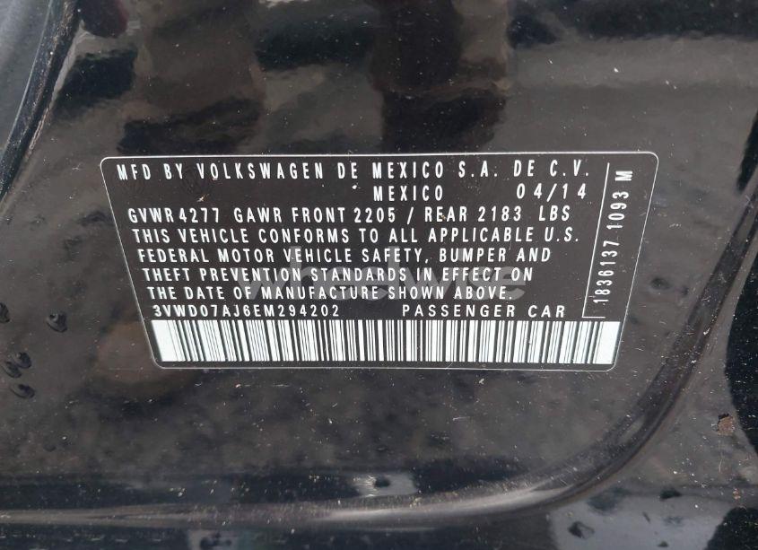 Photo 9 of 2014 Volkswagen Jetta 1.8T SE (VIN 3VWD07AJ6EM294202)