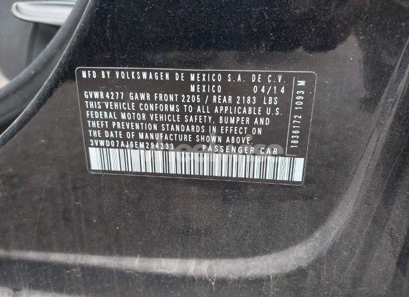 Photo 9 of 2014 Volkswagen Jetta 1.8T SE (VIN 3VWD07AJ6EM294233)
