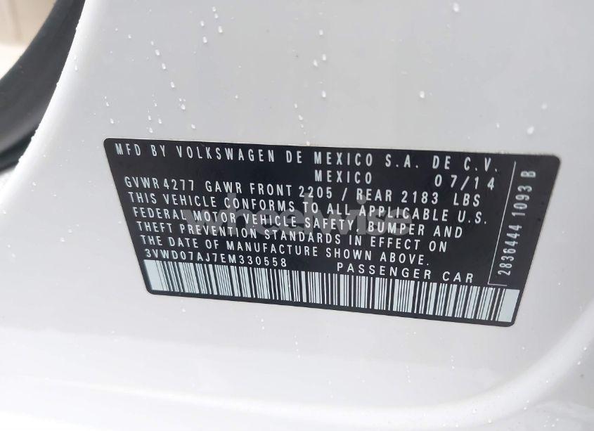 Photo 9 of 2014 Volkswagen Jetta 1.8T SE (VIN 3VWD07AJ7EM330558)