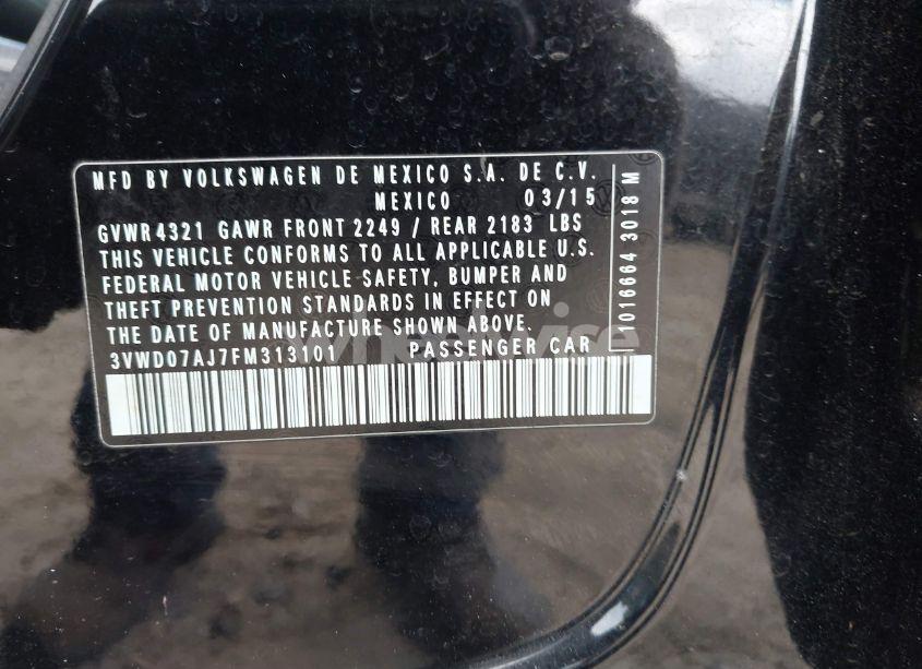 Photo 9 of 2015 Volkswagen Jetta 1.8T SE (VIN 3VWD07AJ7FM313101)