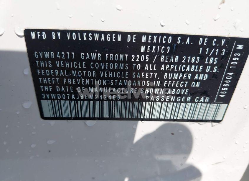 Photo 9 of 2014 Volkswagen Jetta 1.8T SE (VIN 3VWD07AJ8EM242456)