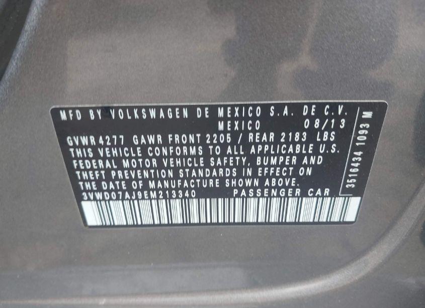 Photo 9 of 2014 Volkswagen Jetta 1.8T SE (VIN 3VWD07AJ9EM213340)