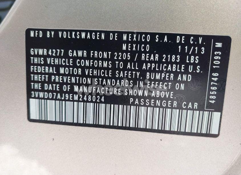 Photo 9 of 2014 Volkswagen Jetta 1.8T SE (VIN 3VWD07AJ9EM248024)