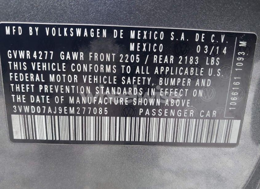 Photo 9 of 2014 Volkswagen Jetta 1.8T SE (VIN 3VWD07AJ9EM277085)