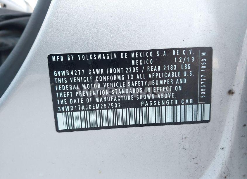 Photo 9 of 2014 Volkswagen Jetta 1.8T SE (VIN 3VWD17AJ0EM257532)