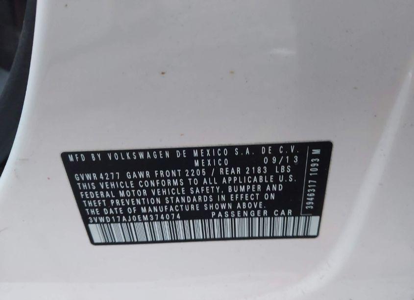 Photo 9 of 2014 Volkswagen Jetta 1.8T SE (VIN 3VWD17AJ0EM374074)