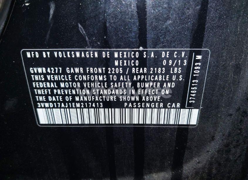 Photo 9 of 2014 Volkswagen Jetta 1.8T SE (VIN 3VWD17AJ1EM217413)