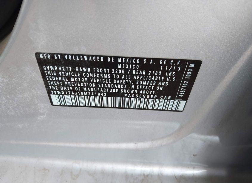 Photo 9 of 2014 Volkswagen Jetta 1.8T SE (VIN 3VWD17AJ1EM241842)