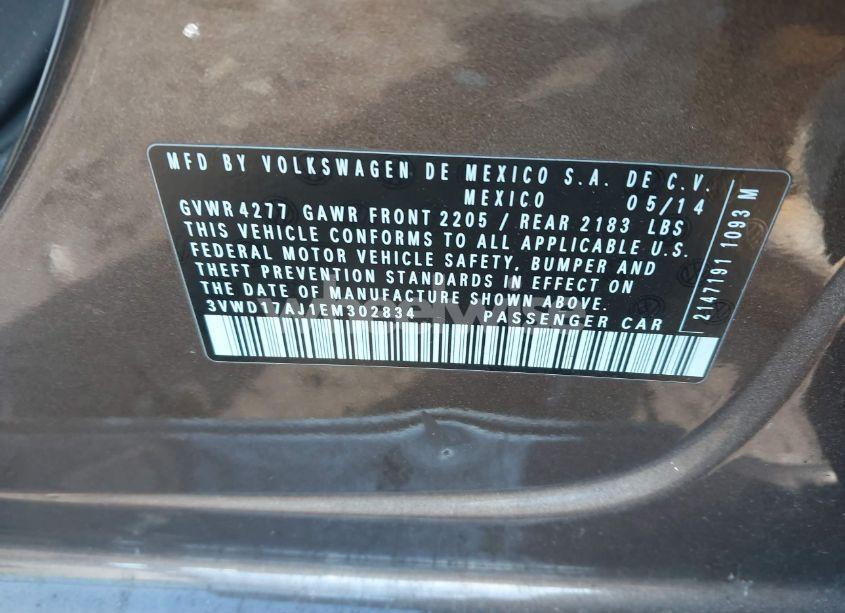 Photo 9 of 2014 Volkswagen Jetta 1.8T SE (VIN 3VWD17AJ1EM302834)