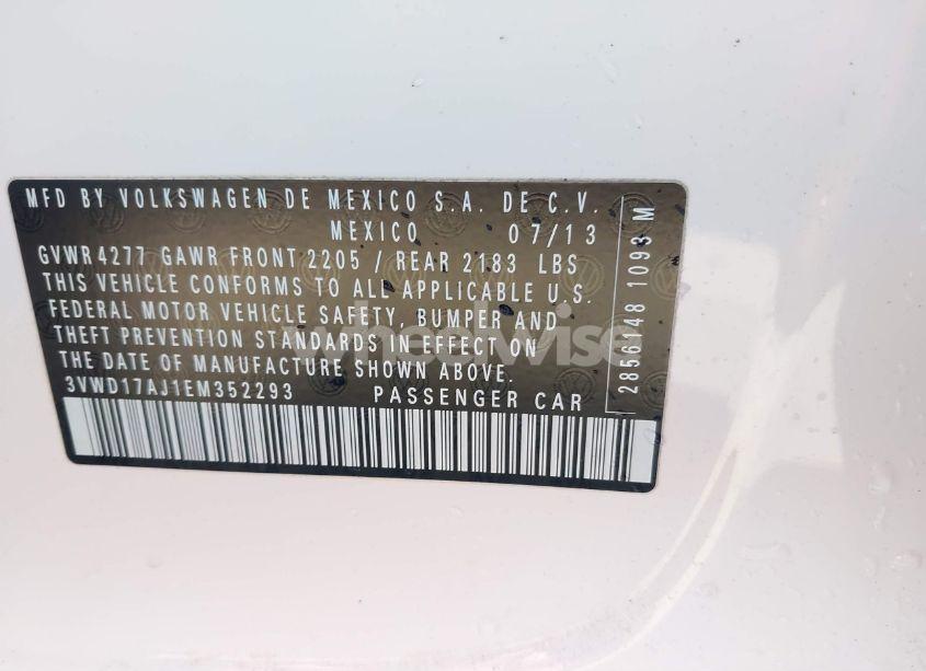 Photo 9 of 2014 Volkswagen Jetta 1.8T SE (VIN 3VWD17AJ1EM352293)