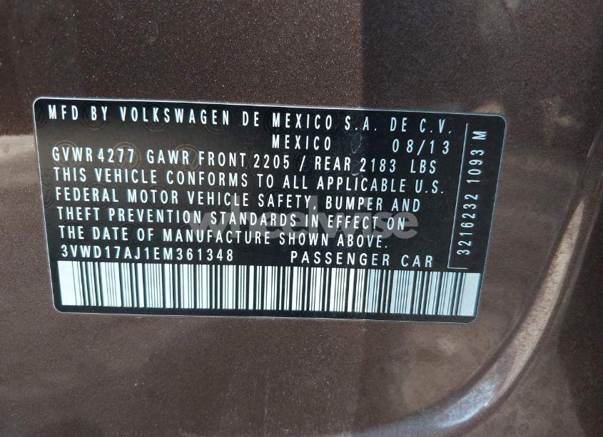 Photo 9 of 2014 Volkswagen Jetta 1.8T SE (VIN 3VWD17AJ1EM361348)