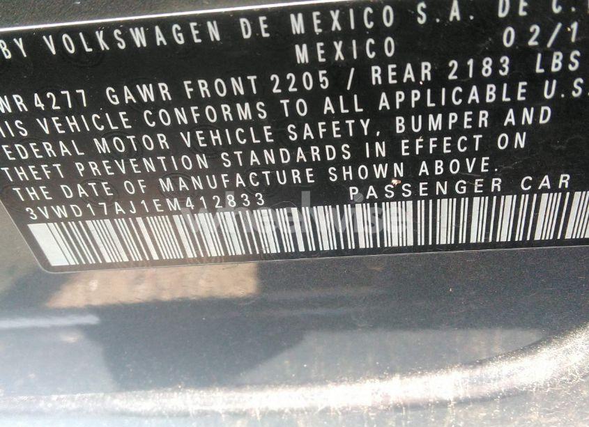 Photo 9 of 2014 Volkswagen Jetta 1.8T SE (VIN 3VWD17AJ1EM412833)