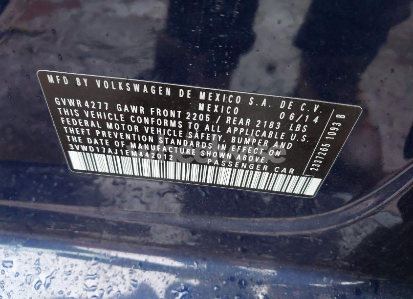 Photo 9 of 2014 Volkswagen Jetta 1.8T SE (VIN 3VWD17AJ1EM442012)