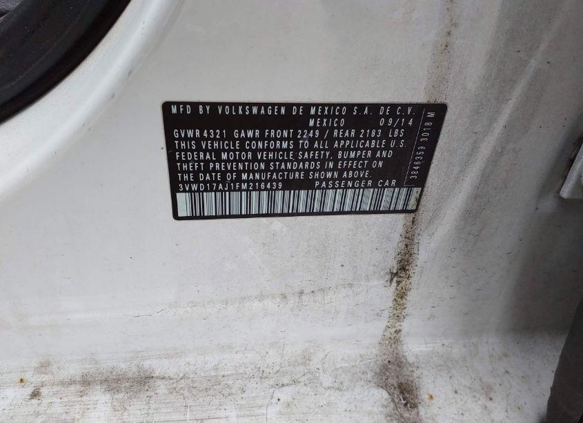 Photo 9 of 2015 Volkswagen Jetta 1.8T SPORT (VIN 3VWD17AJ1FM216439)