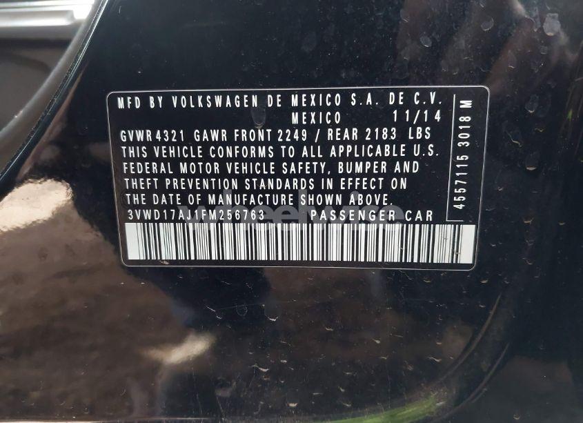 Photo 9 of 2015 Volkswagen Jetta 1.8T SE (VIN 3VWD17AJ1FM256763)