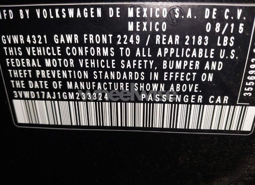 Photo 9 of 2016 Volkswagen Jetta 1.8T SPORT (VIN 3VWD17AJ1GM233324)