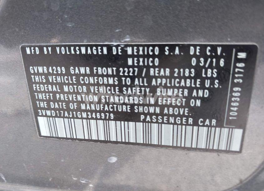 Photo 9 of 2016 Volkswagen Jetta 1.8T SPORT (VIN 3VWD17AJ1GM346979)