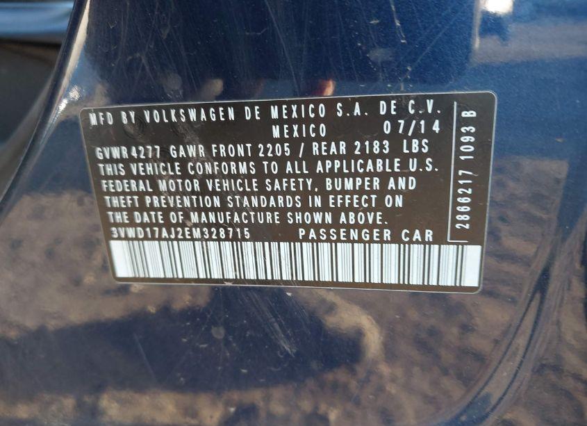 Photo 9 of 2014 Volkswagen Jetta 1.8T SE (VIN 3VWD17AJ2EM328715)