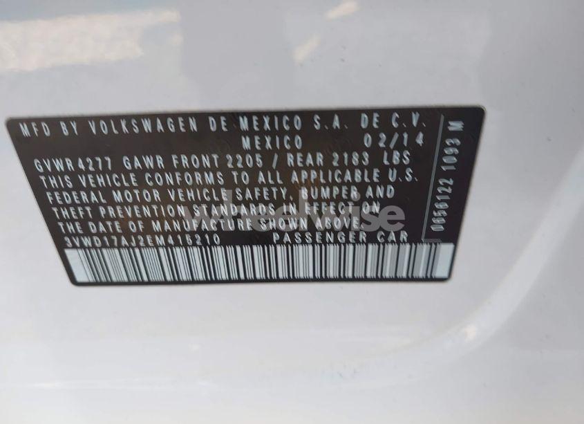 Photo 9 of 2014 Volkswagen Jetta 1.8T SE (VIN 3VWD17AJ2EM415210)