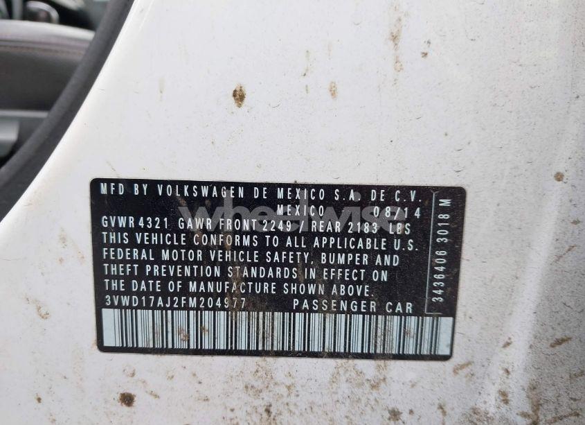 Photo 9 of 2015 Volkswagen Jetta 1.8T SPORT (VIN 3VWD17AJ2FM204977)