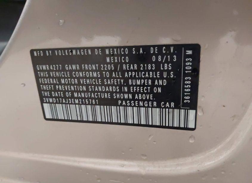Photo 9 of 2014 Volkswagen Jetta 1.8T SE (VIN 3VWD17AJ3EM215761)