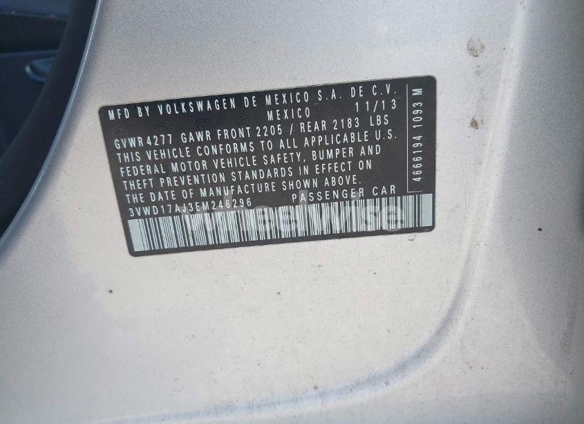 Photo 9 of 2014 Volkswagen Jetta 1.8T SE (VIN 3VWD17AJ3EM246296)