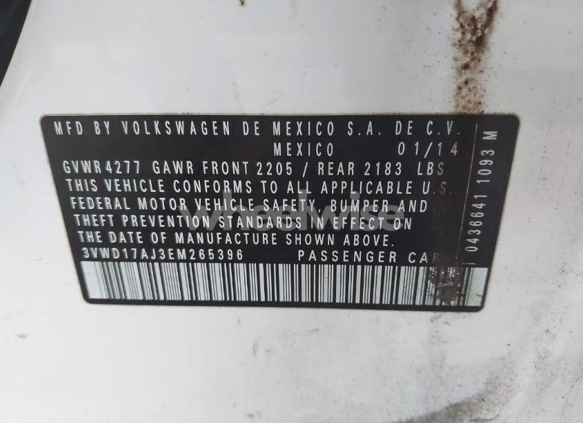 Photo 9 of 2014 Volkswagen Jetta 1.8T SE (VIN 3VWD17AJ3EM265396)