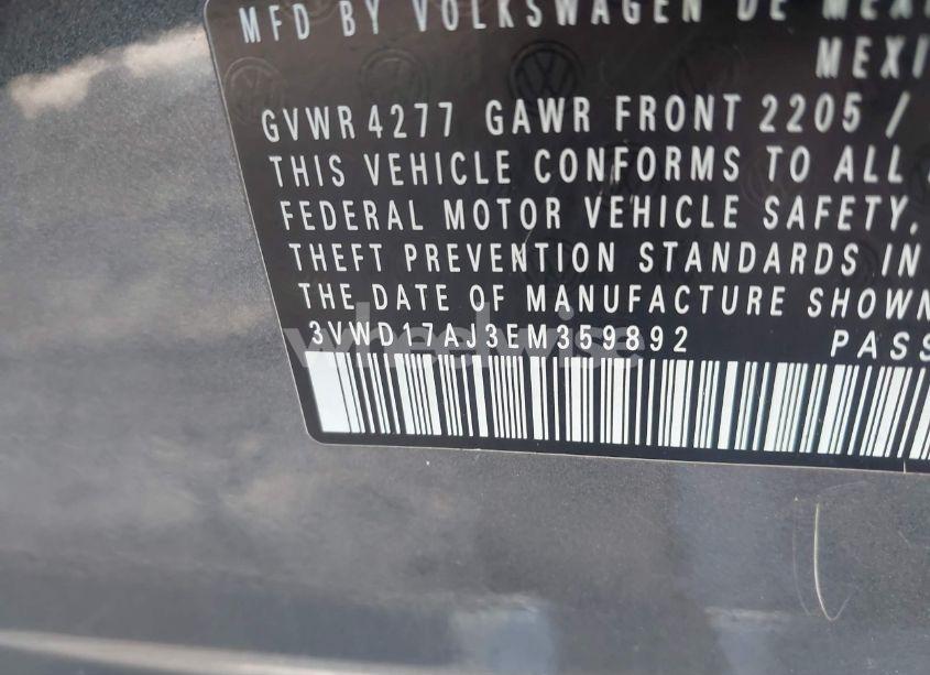 Photo 9 of 2014 Volkswagen Jetta 1.8T SE (VIN 3VWD17AJ3EM359892)