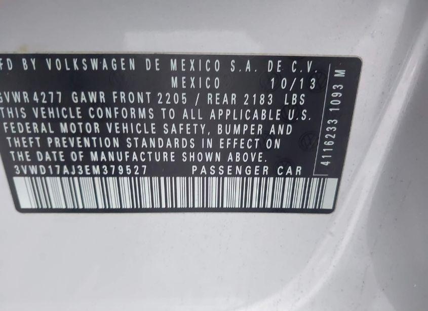 Photo 9 of 2014 Volkswagen Jetta 1.8T SE (VIN 3VWD17AJ3EM379527)