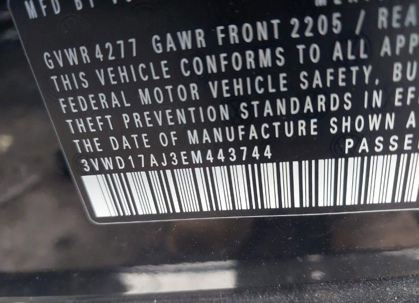 Photo 9 of 2014 Volkswagen Jetta 1.8T SE (VIN 3VWD17AJ3EM443744)