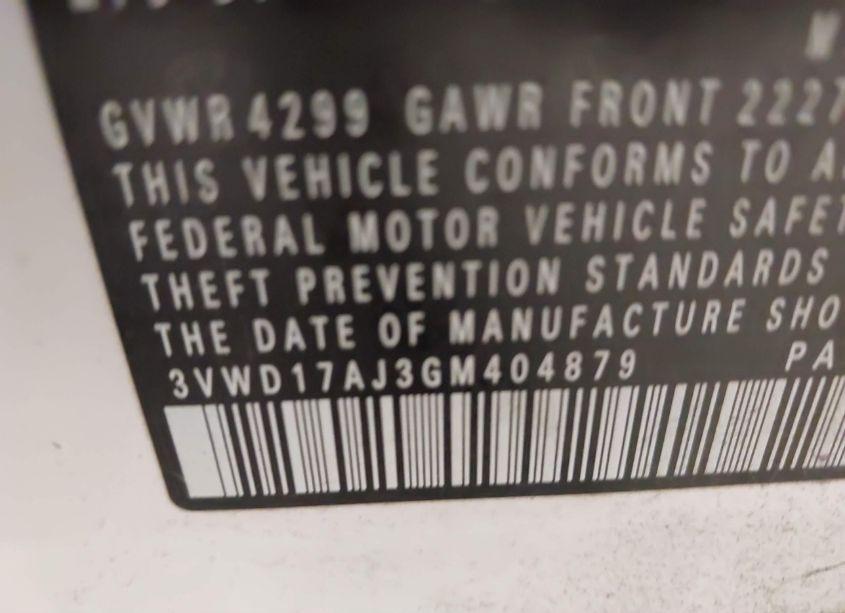 Photo 9 of 2016 Volkswagen Jetta 1.8T SPORT (VIN 3VWD17AJ3GM404879)