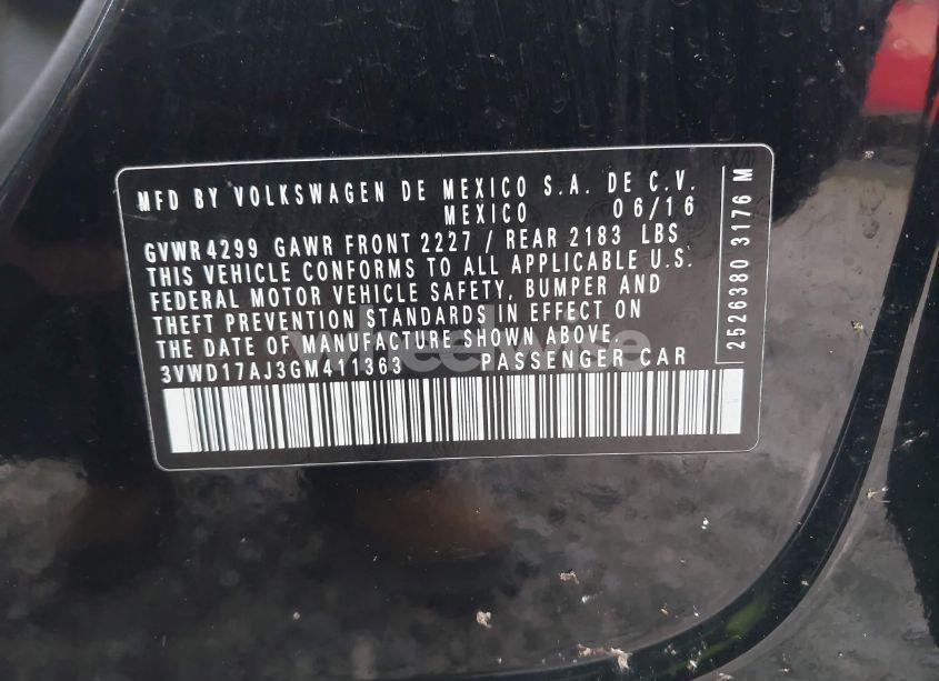 Photo 9 of 2016 Volkswagen Jetta 1.8T SPORT (VIN 3VWD17AJ3GM411363)