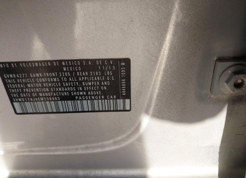 Photo 9 of 2014 Volkswagen Jetta 1.8T SE (VIN 3VWD17AJ4EM238983)