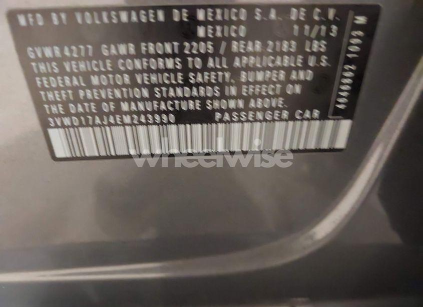 Photo 9 of 2014 Volkswagen Jetta 1.8T SE (VIN 3VWD17AJ4EM243990)