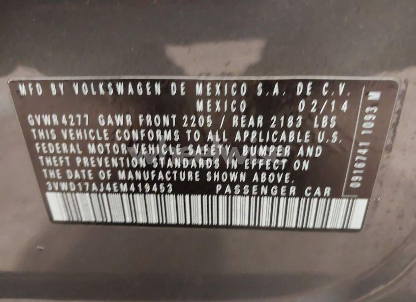 Photo 9 of 2014 Volkswagen Jetta 1.8T SE (VIN 3VWD17AJ4EM419453)