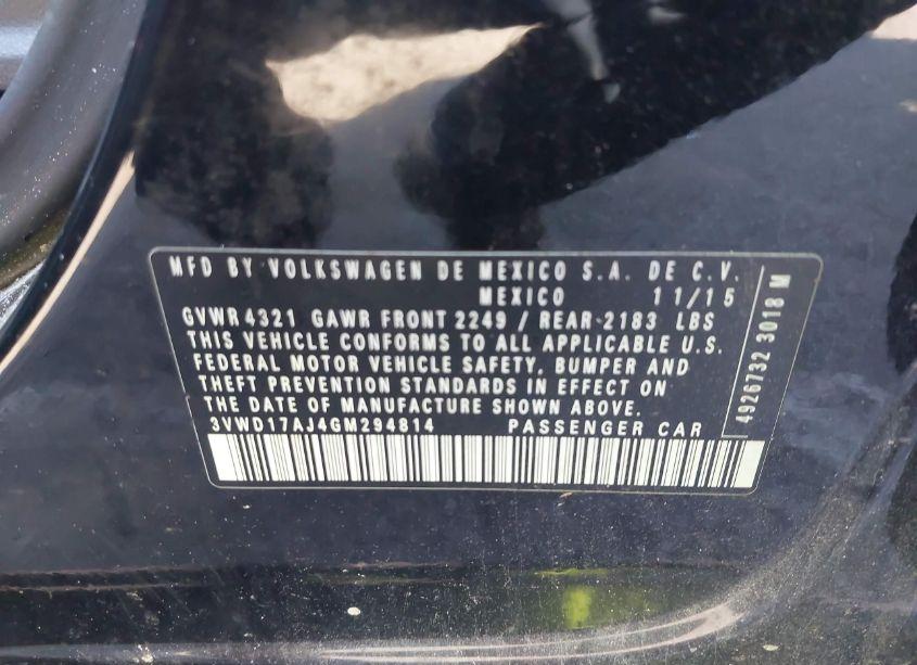 Photo 9 of 2016 Volkswagen Jetta 1.8T SPORT (VIN 3VWD17AJ4GM294814)