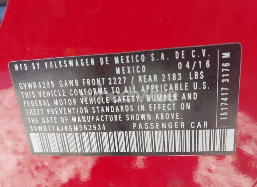 Photo 9 of 2016 Volkswagen Jetta 1.8T SPORT (VIN 3VWD17AJ4GM362934)