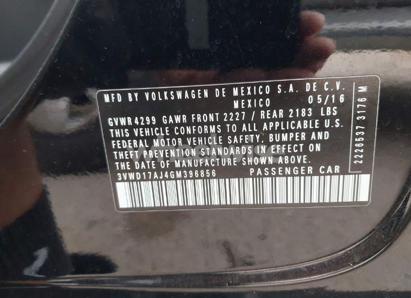Photo 9 of 2016 Volkswagen Jetta 1.8T SPORT (VIN 3VWD17AJ4GM396856)
