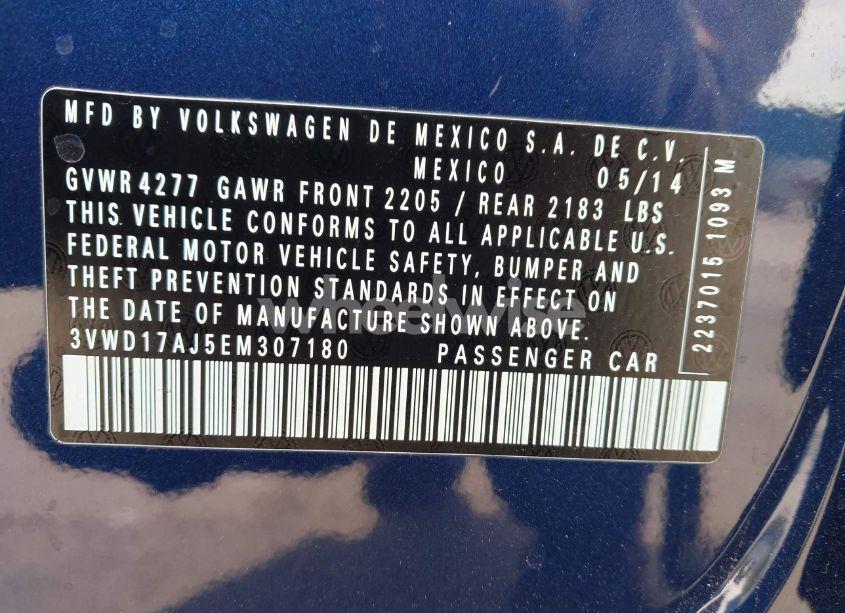 Photo 9 of 2014 Volkswagen Jetta 1.8T SE (VIN 3VWD17AJ5EM307180)