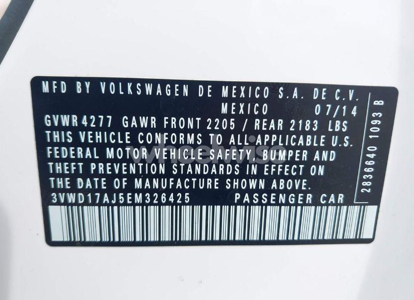 Photo 9 of 2014 Volkswagen Jetta 1.8T SE (VIN 3VWD17AJ5EM326425)