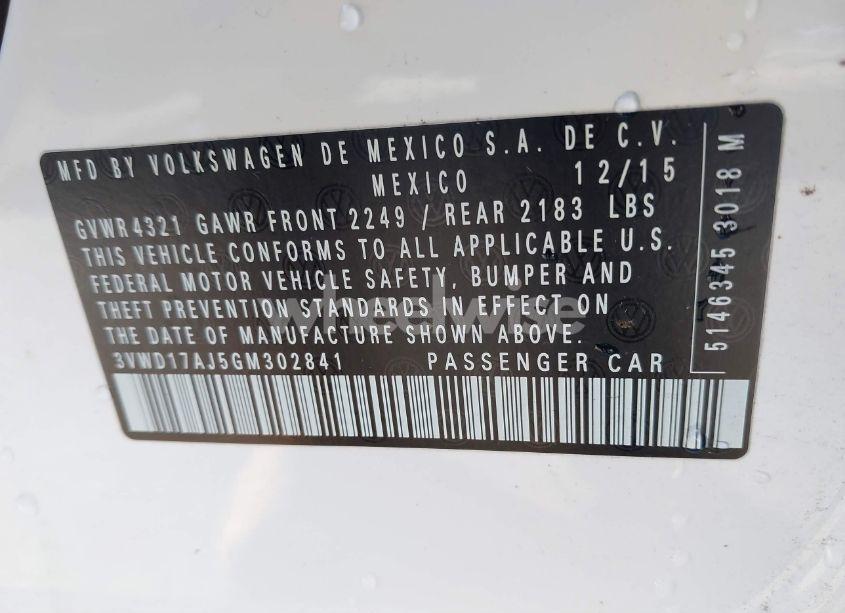 Photo 9 of 2016 Volkswagen Jetta 1.8T SPORT (VIN 3VWD17AJ5GM302841)