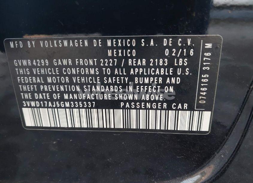 Photo 9 of 2016 Volkswagen Jetta 1.8T SPORT (VIN 3VWD17AJ5GM335337)