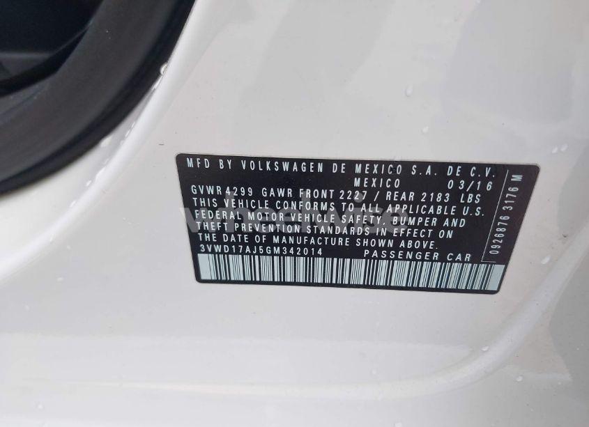 Photo 9 of 2016 Volkswagen Jetta 1.8T SPORT (VIN 3VWD17AJ5GM342014)