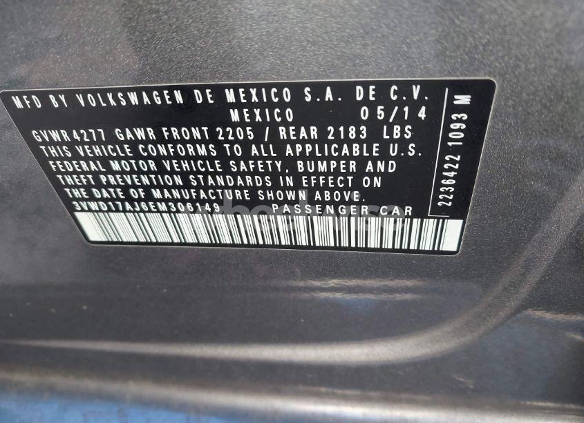 Photo 9 of 2014 Volkswagen Jetta 1.8T SE (VIN 3VWD17AJ6EM306149)