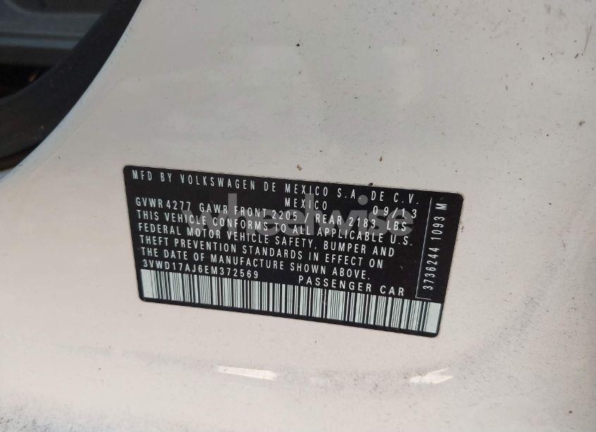 Photo 9 of 2014 Volkswagen Jetta 1.8T SE (VIN 3VWD17AJ6EM372569)