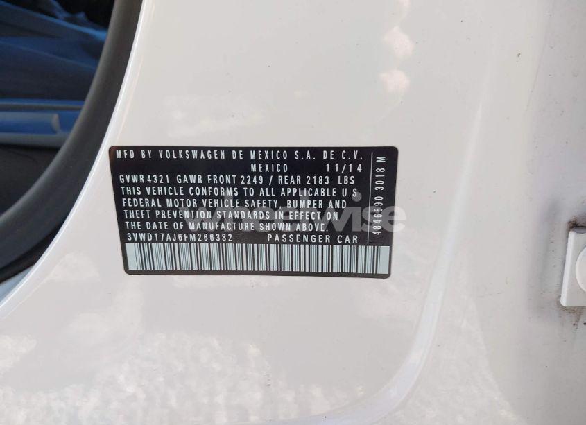 Photo 9 of 2015 Volkswagen Jetta 1.8T SE (VIN 3VWD17AJ6FM266382)